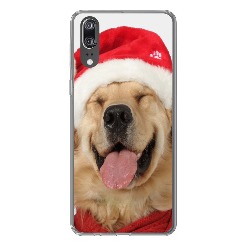MuchoWow Handyhülle Schutzhülle Hülle für Huawei P20 Hund - Lustig - Lachen - Kinder - Jungen - Mädchen Silikon Softcase Handy Hülle - Hard...
