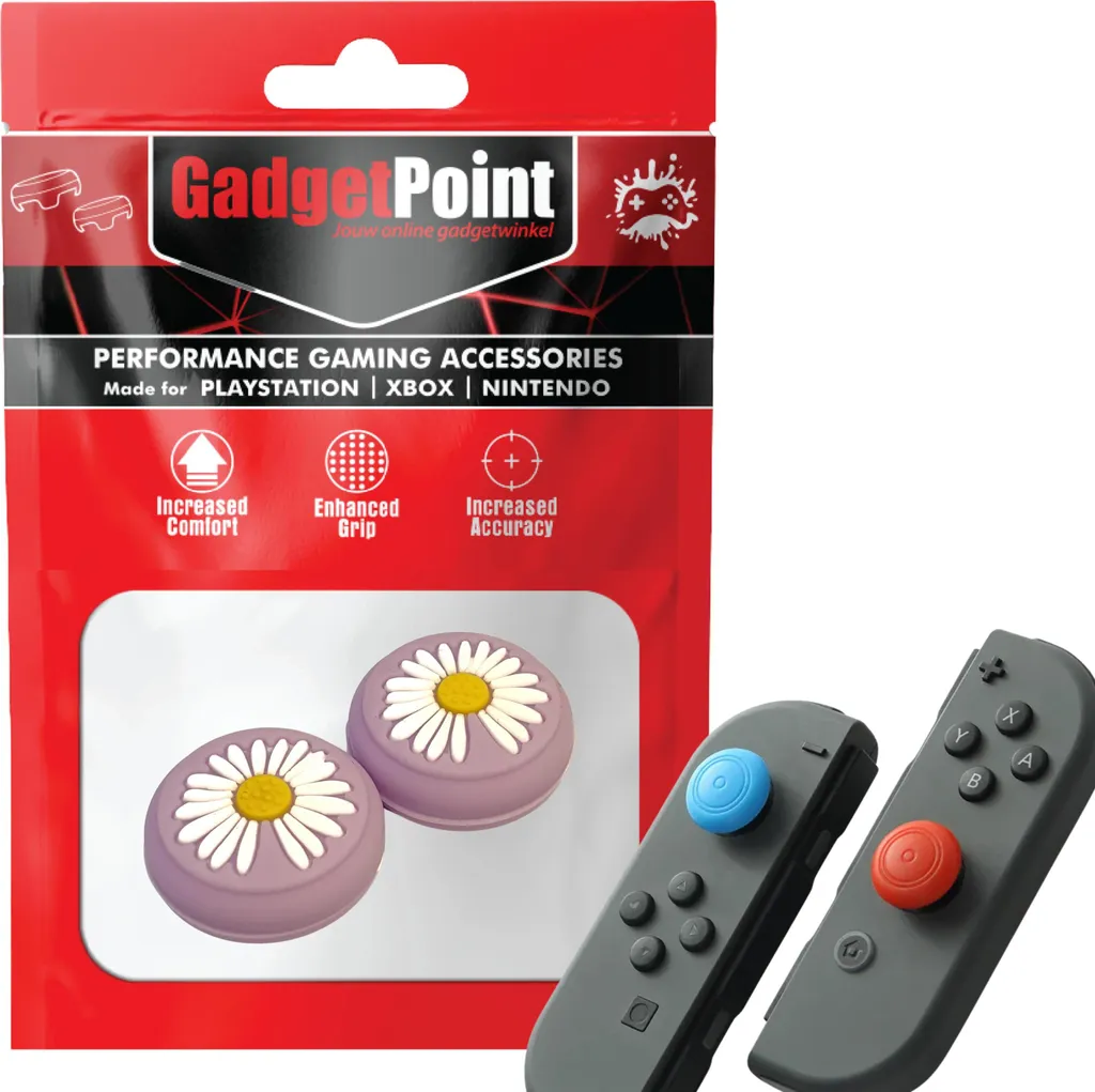 Impugnature per i pollici - Impugnature per i pollici per i controller Joy-Con di Nintendo Switch - Impugnature per i pollici da gioco - Impugnature per le prestazioni - Cappucci antiscivolo per joystick - Accessori di protezione - Fiori - Viola - - 1
