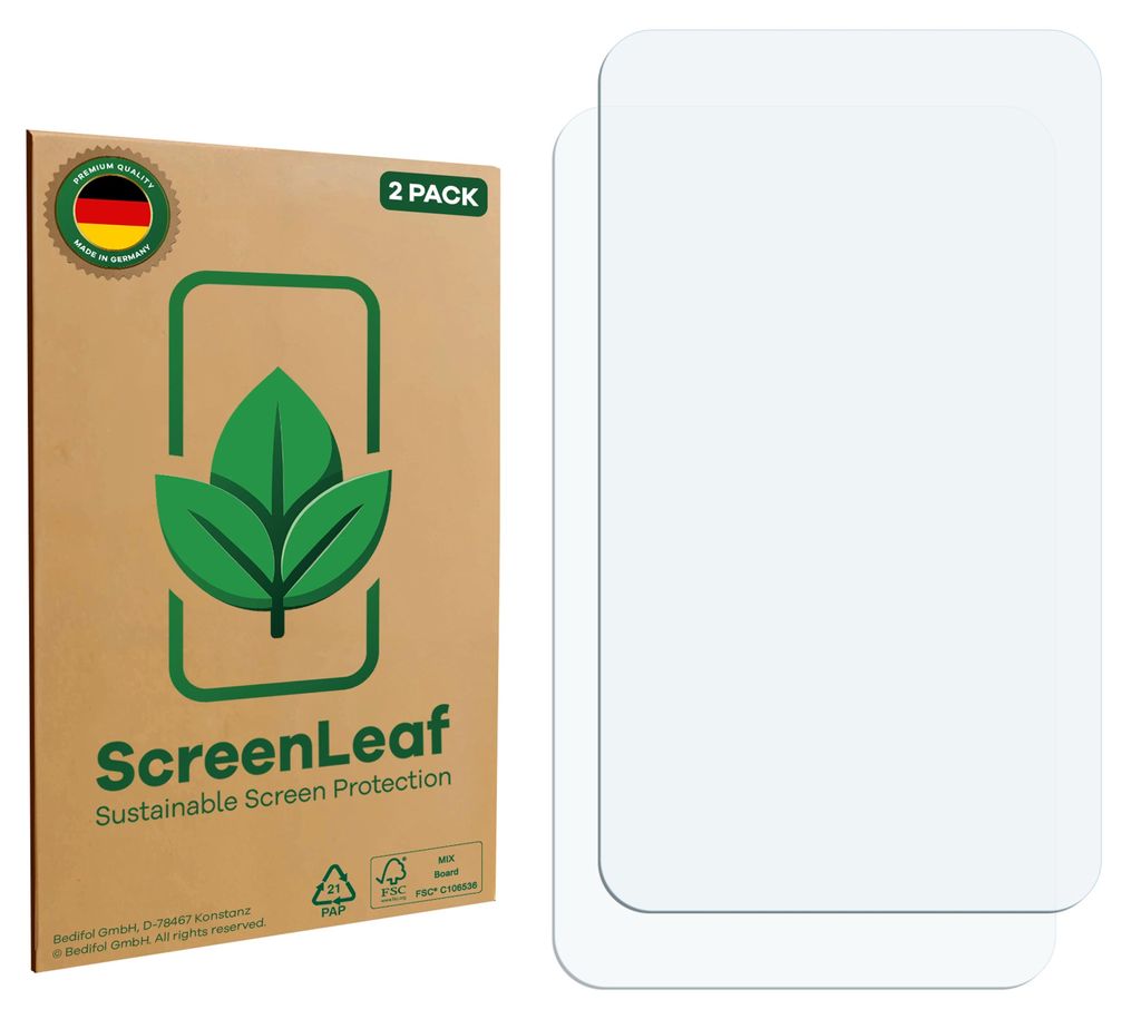 2x ScreenLeaf Schutzfolie für Amflow DJI Avinox nachhaltiger Displayschutz Display Schutz Folie Klar Transparent