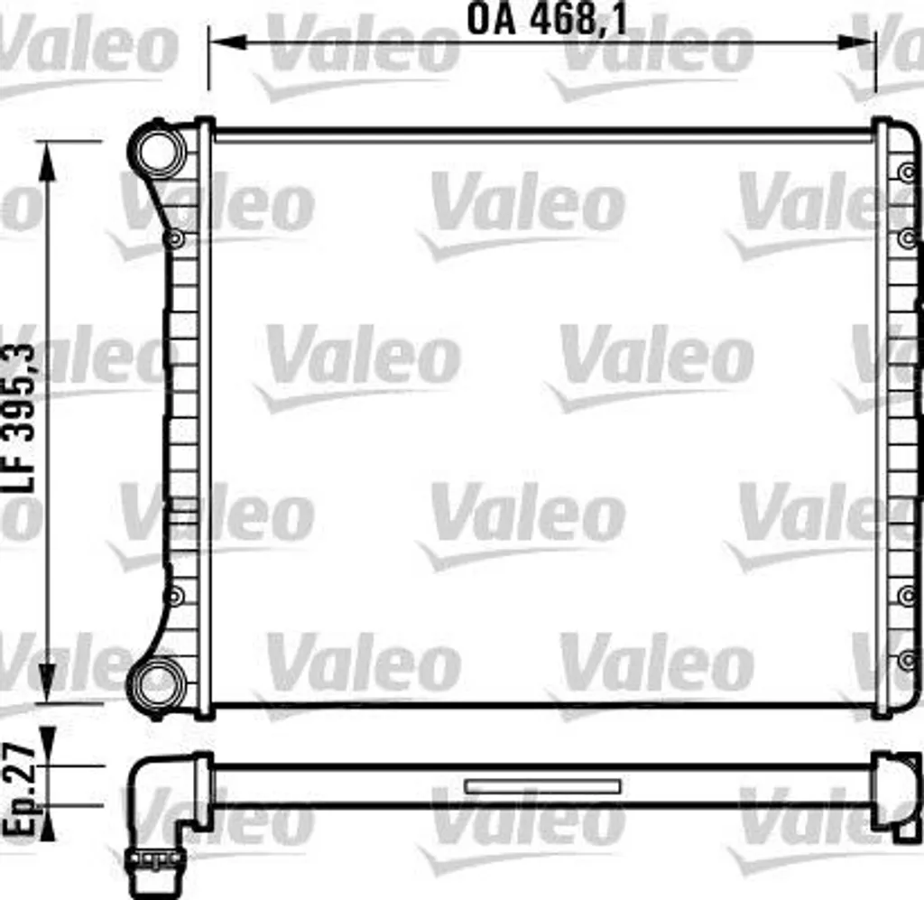 Radiateur VALEO 732785 pour Audi A2 (8Z) - Remplacement OE 8Z0121251D