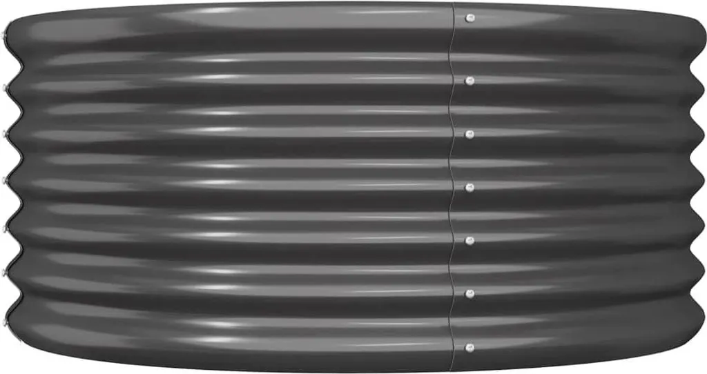 Pot de fleurs extérieur anthracite vidaXL 80x80 cm anti-rouille durable - 3