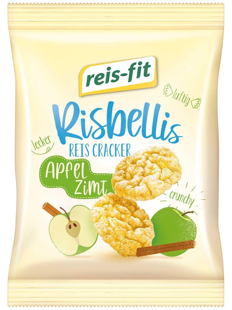 reis-fit Risbellis Reis Cracker Apfel Zimt 40g Produktbild 