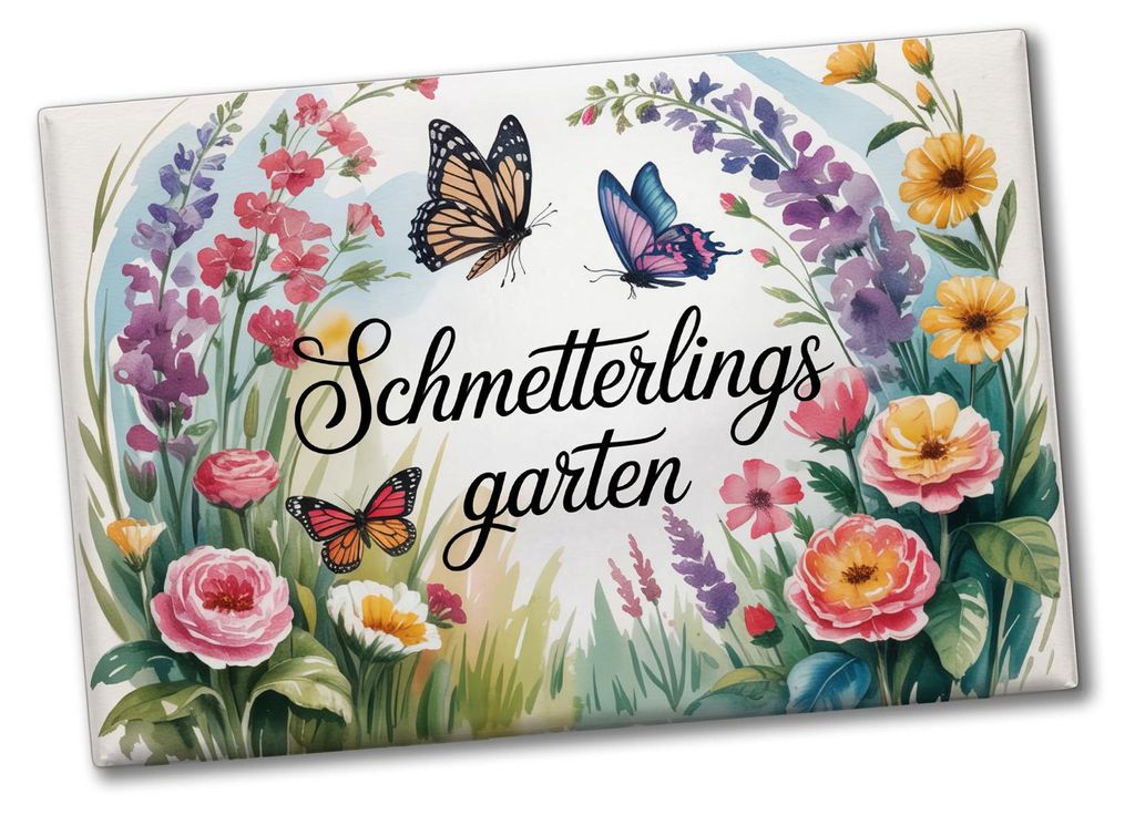 Schmetterlinge im Cottage-Garten Souvenir Magnet Naturliebhaber