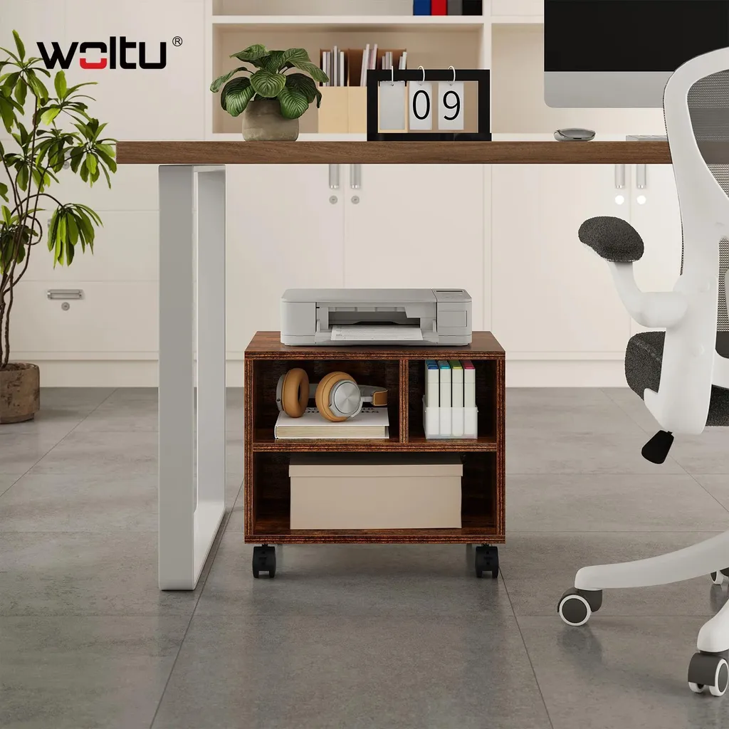 Meuble Support Imprimante Mobile Petit Chariot de Bureau sur Roues - 6