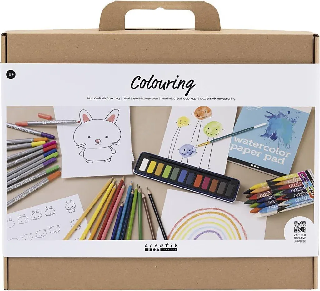 Set de peinture enfant et dessin créatif en mallette Maxi Boîte XXL