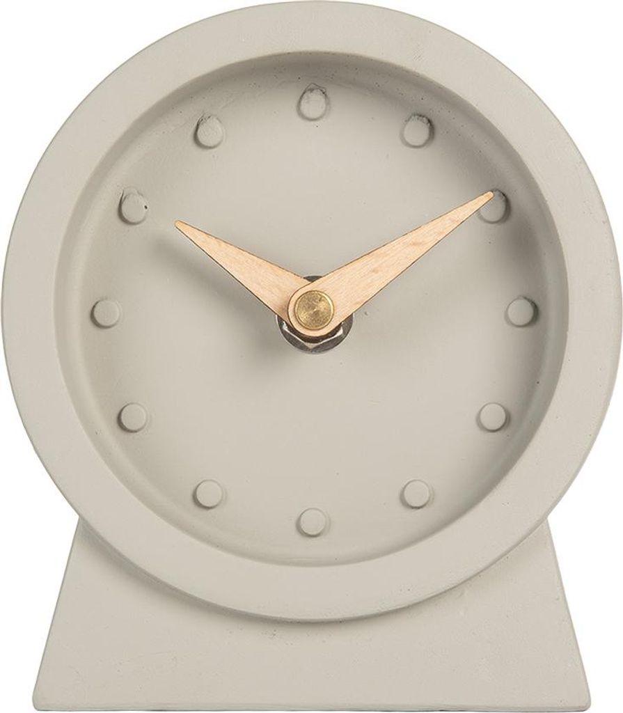 Clayre & Eef Tischuhr 1xAA Grau Metall