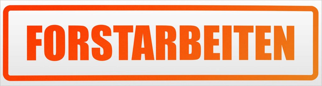 Kiwistar Forstarbeiten Magnetschild Schild magnetisch - 60cm Neonorange - Magnetfolie für Auto PKW Kfz