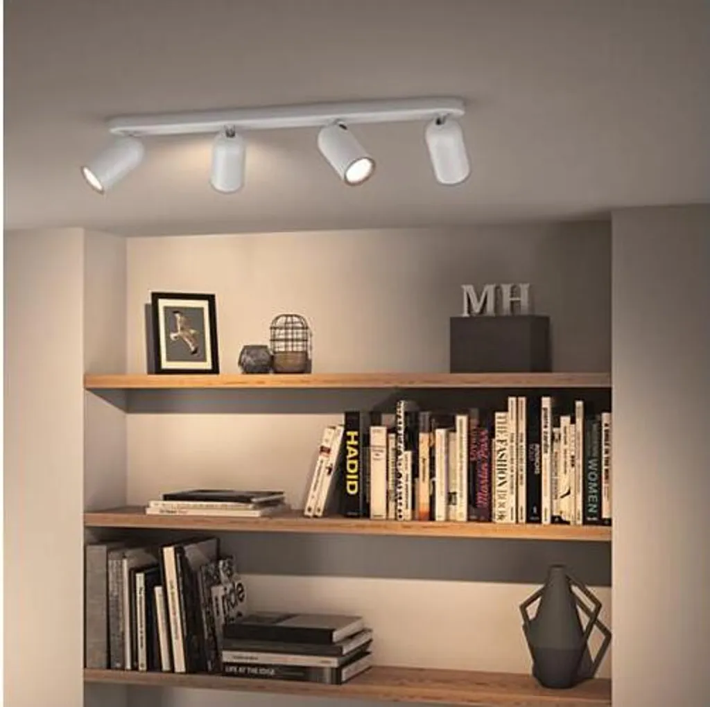 Spot Lumineux Noir Orientable Philips myLiving GU10 Finition Métal