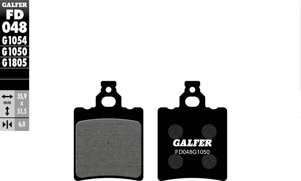 Galfer Bremsbeläge fd048 Bremsbelag fd048 g1050 organisch