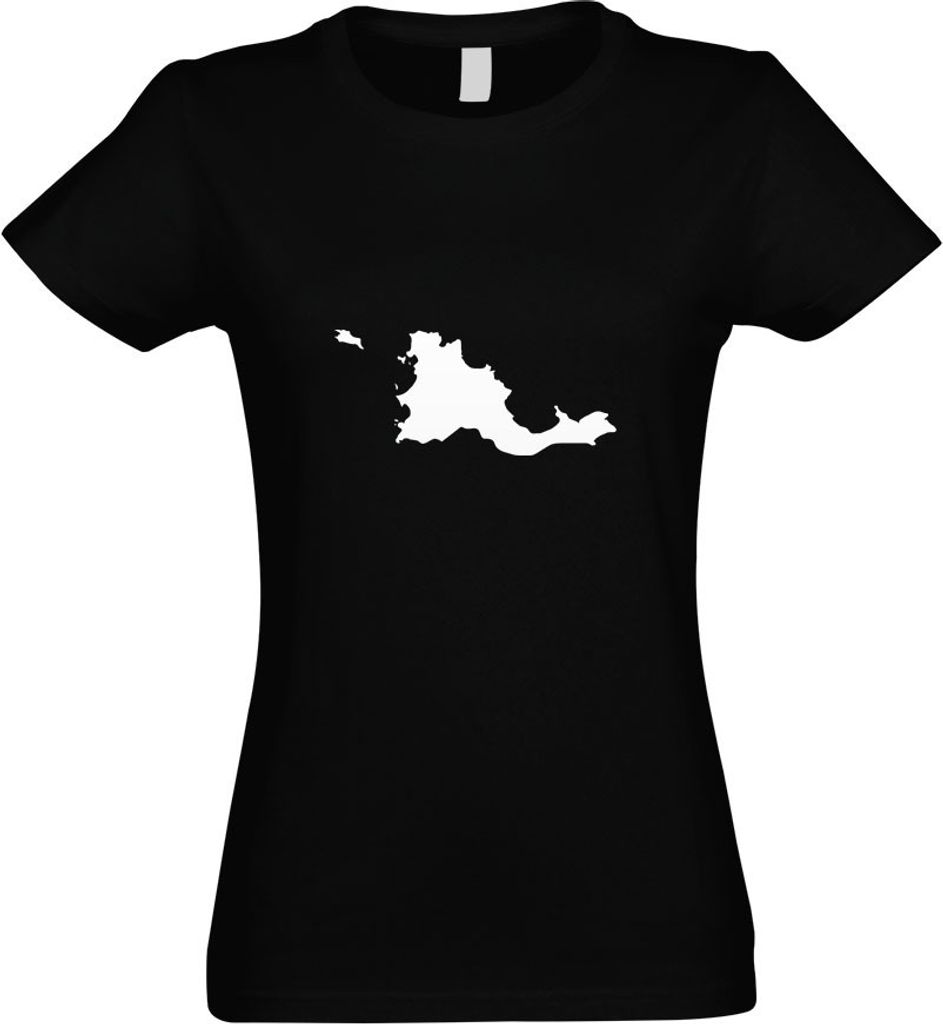 Kiwistar - T-Shirt tailliert - Damen - schwarz - Frankreich - St. Martin - mit Motiv Bedruckt - Funshirt Design - Sport - Freizeit - Damen - M