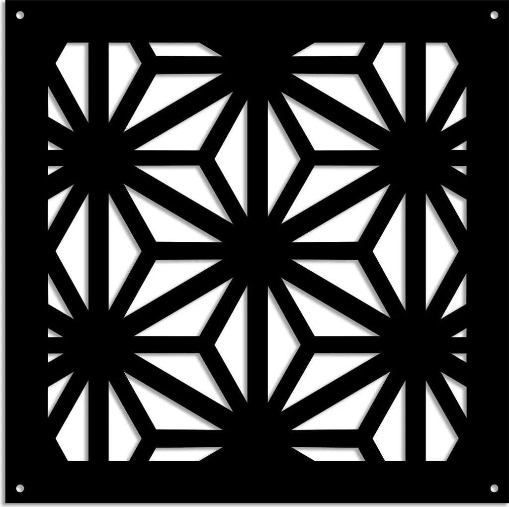 Frangisole RADIANT 98x98 Nero in PVC 10mm | Divisorio Decorativo
