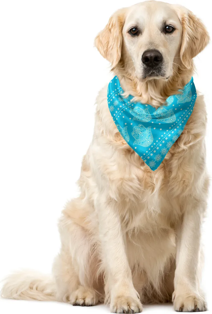 Bandana Portafortuna Pet ABAKUHAUS Hamsa Blu 55cm | Shop Online