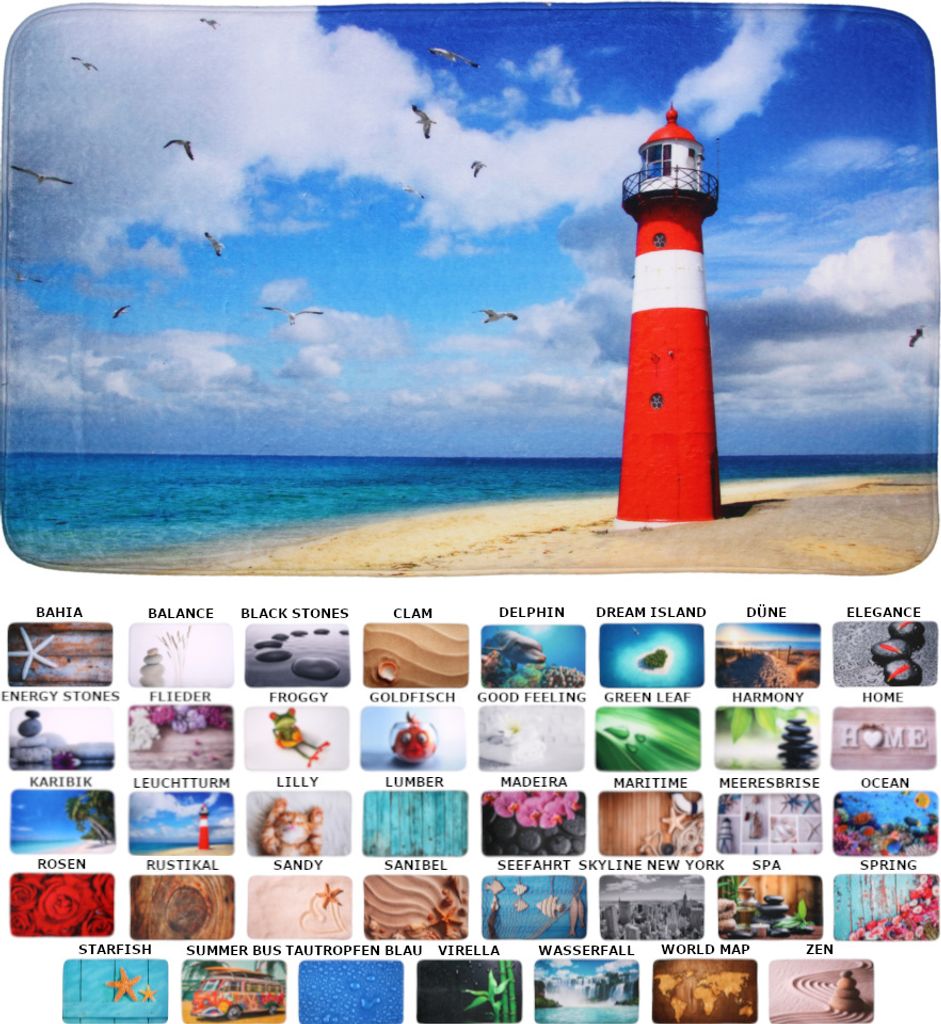 SANILO Badteppich Leuchtturm 70 x 110 cm