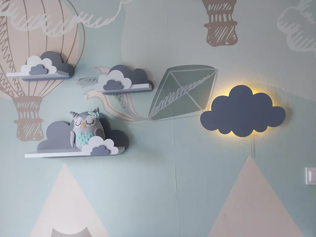 Veilleuse Cloud2 LED à piles - Éclairage doux et autonomie prolongée