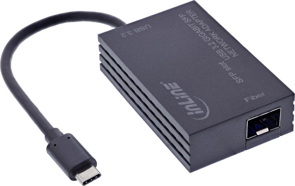 InLine USB-C zu SFP Gigabit Fiber Netzwerkadapter (10/100/1000 Mb/s)