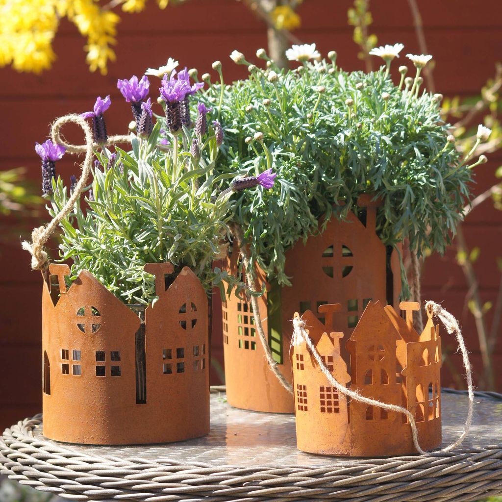 UNUS Garten-Krone Aus Edelrost – 12 Cm Durchmesser, Wetterfeste Gartendeko