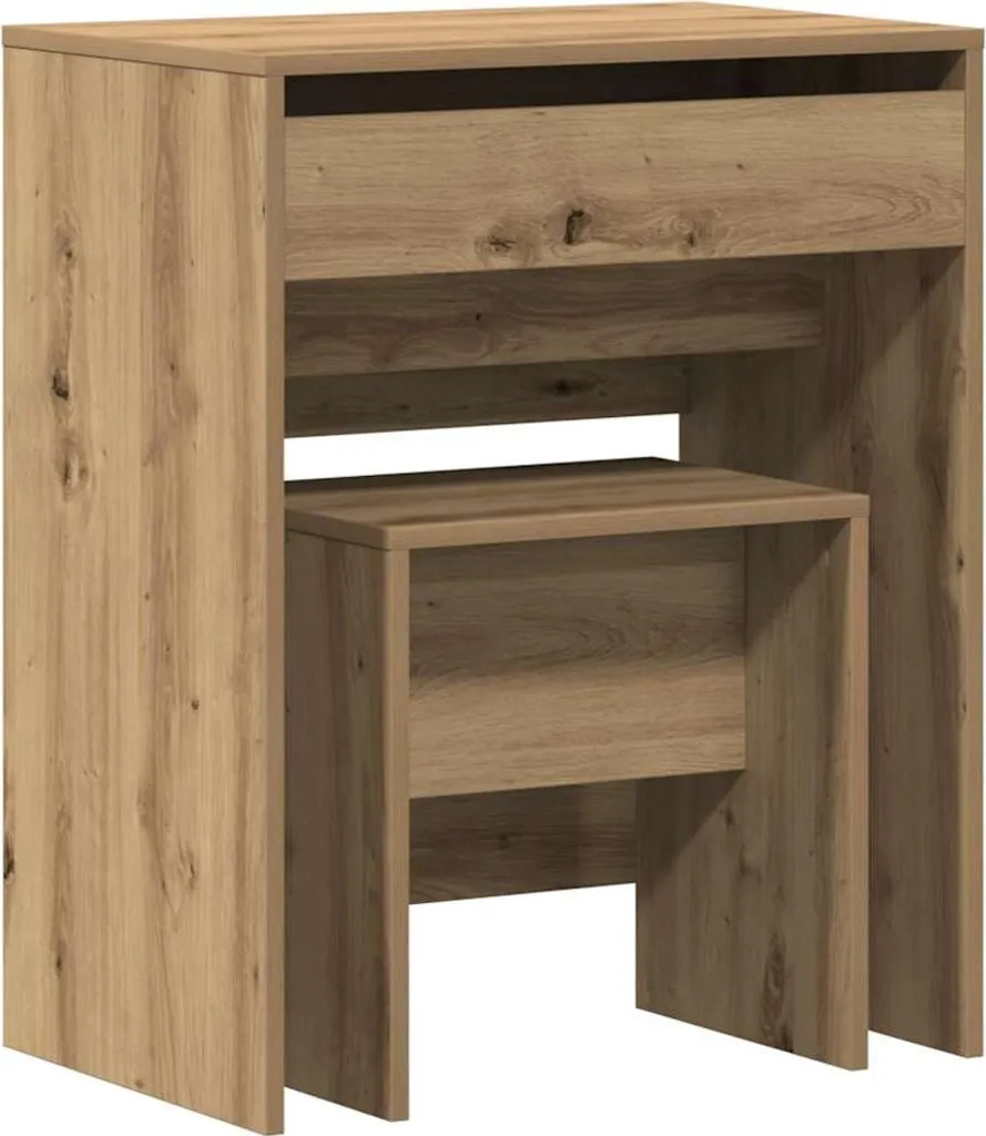 Tavolino Toilette 60x40 Rovere vidaXL - Mobile Console Ingresso e Camera