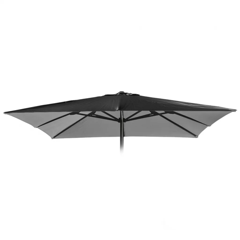 Toile pour Parasol de Jardin 3x3 Marte Noir sans Volant - Rechange