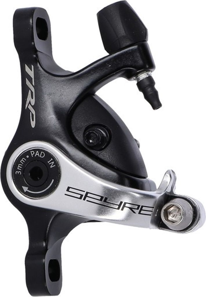 TRP ABMD000014 Bremssattel für mechanische Scheibenbremse Drop-bar-Hebel Post Mount Scheibenbremssattel, schwarz/silber