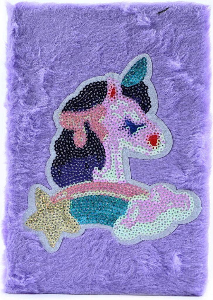 Plüsch Notizbuch A5 Lila 14x20cm Tagebuch Flauschig Liniert 60 Blatt Geschenk
