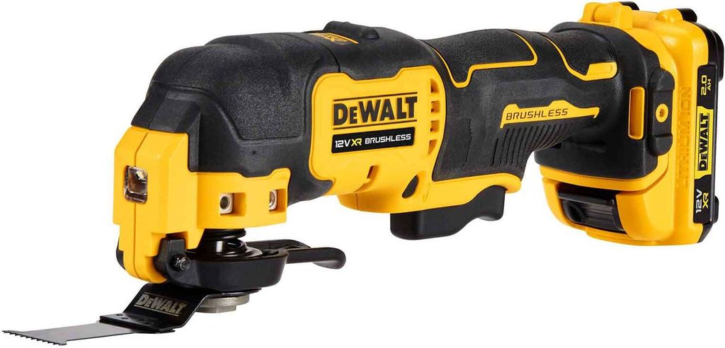 DeWALT Akku-Multitool DCS353D2, Oszillationsschleifer, Multifunktionswerkzeug, 29-tlg-Zubehör-Set, 12V 2Ah