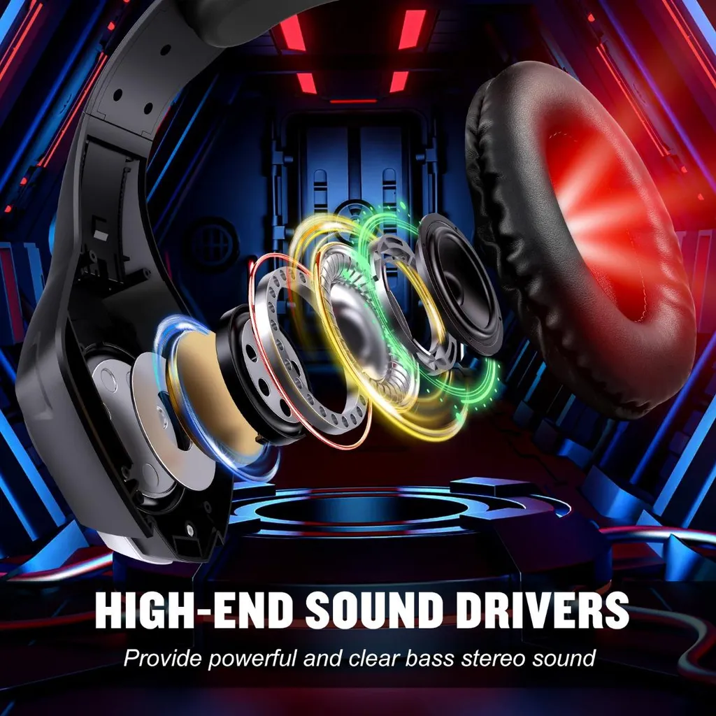 Casque Gamer Anti-Bruit Passif RGB Noir - Fini la Latence sur Console - 4