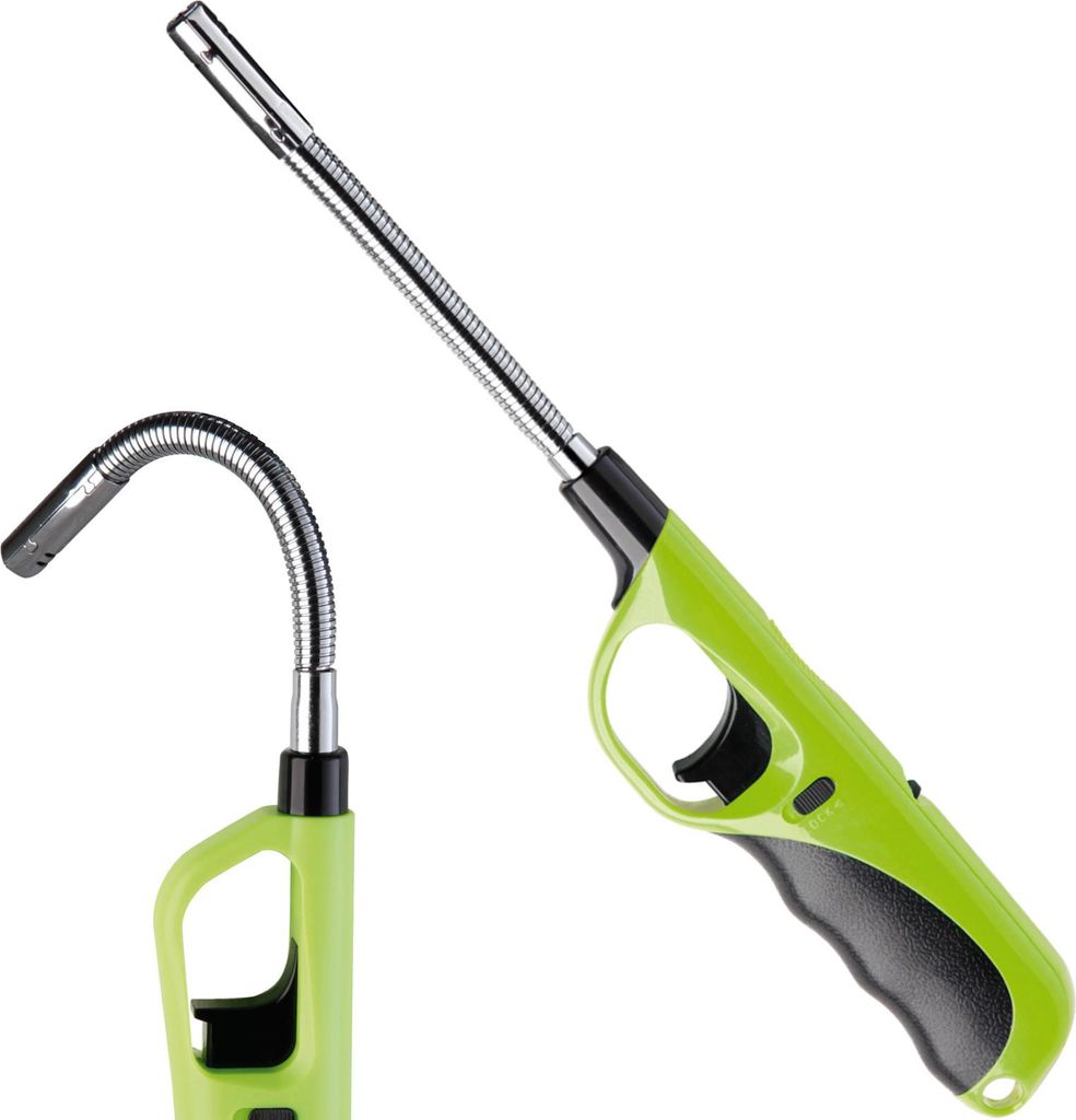 Gaskamin-Kerzenanzünder mit langer flexibler Spitze und Sicherheitsverschluss