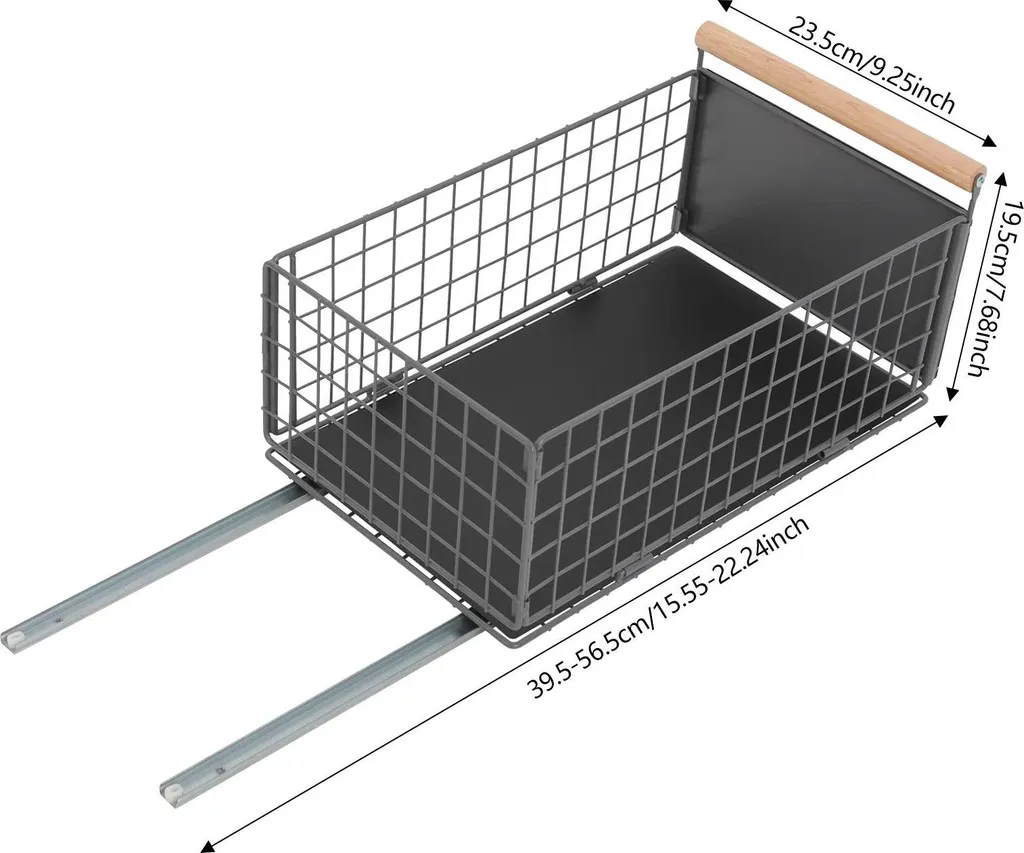 Organisateur Télescopique pour Placard de Cuisine - Panier Coulissant