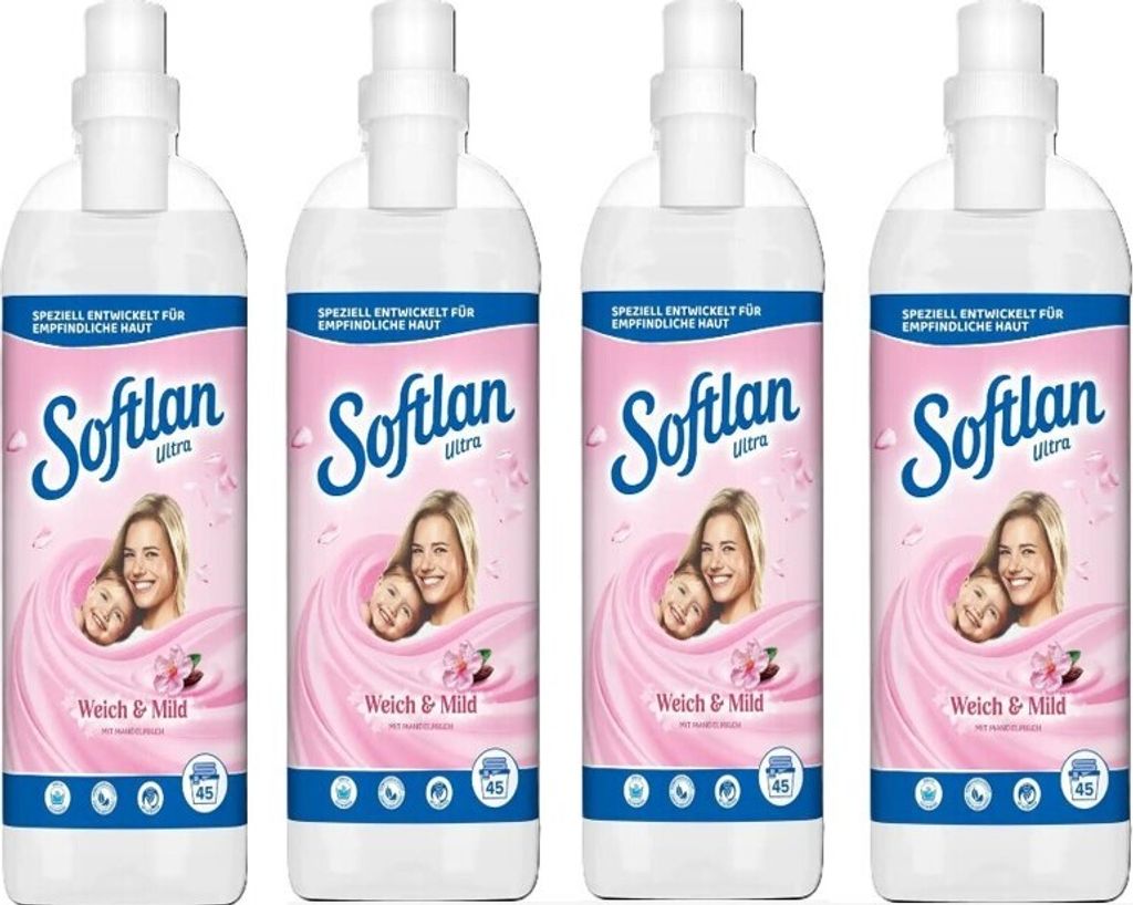 Softlan Weichspüler Weich & Mild 4 x 1lL für Produktbild 