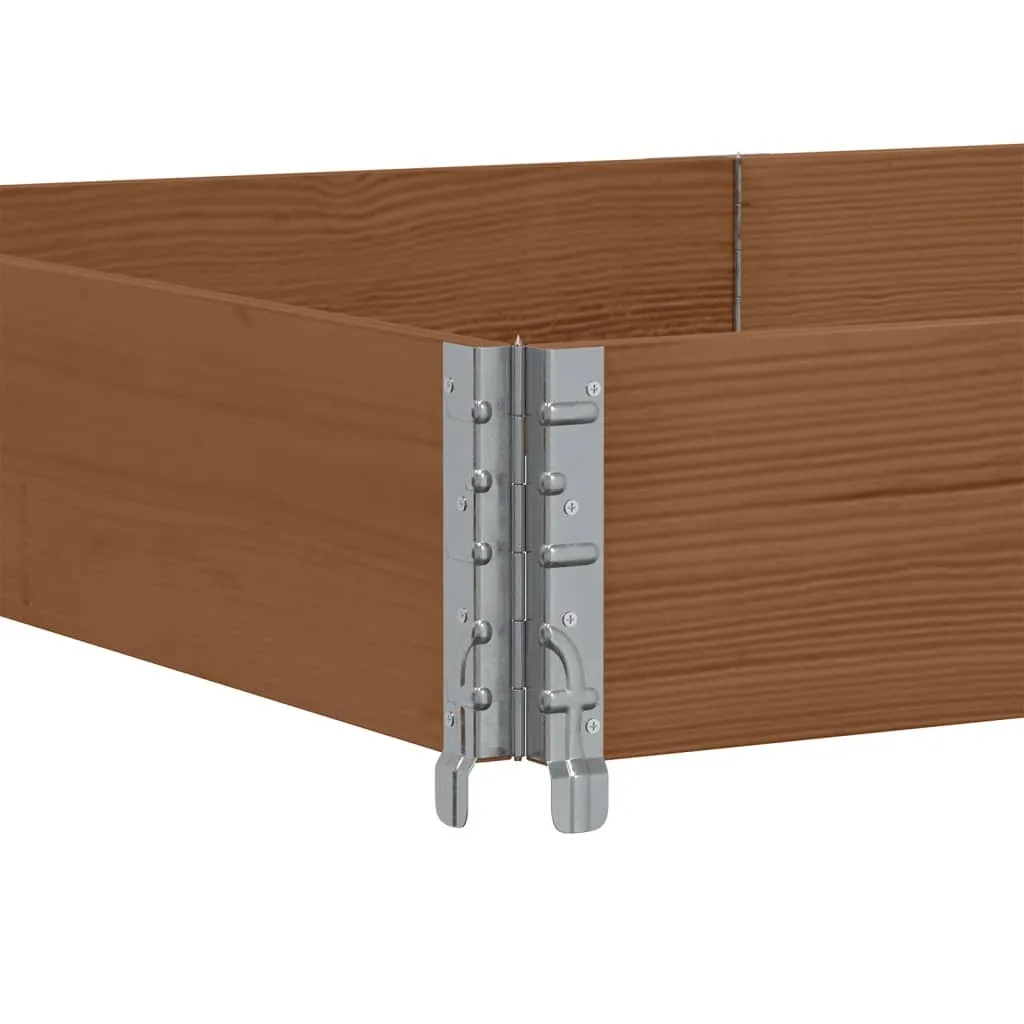vidaXL Jardinière brune 150x100 cm en bois de pin massif robuste