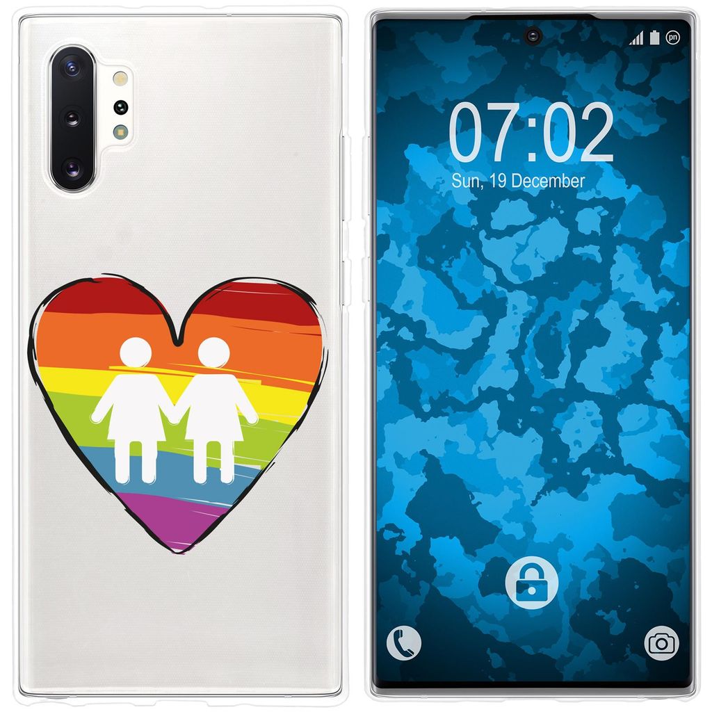PhoneNatic Case kompatibel mit Samsung Galaxy Note 10+ Silikon-Hülle pride Frauen M4