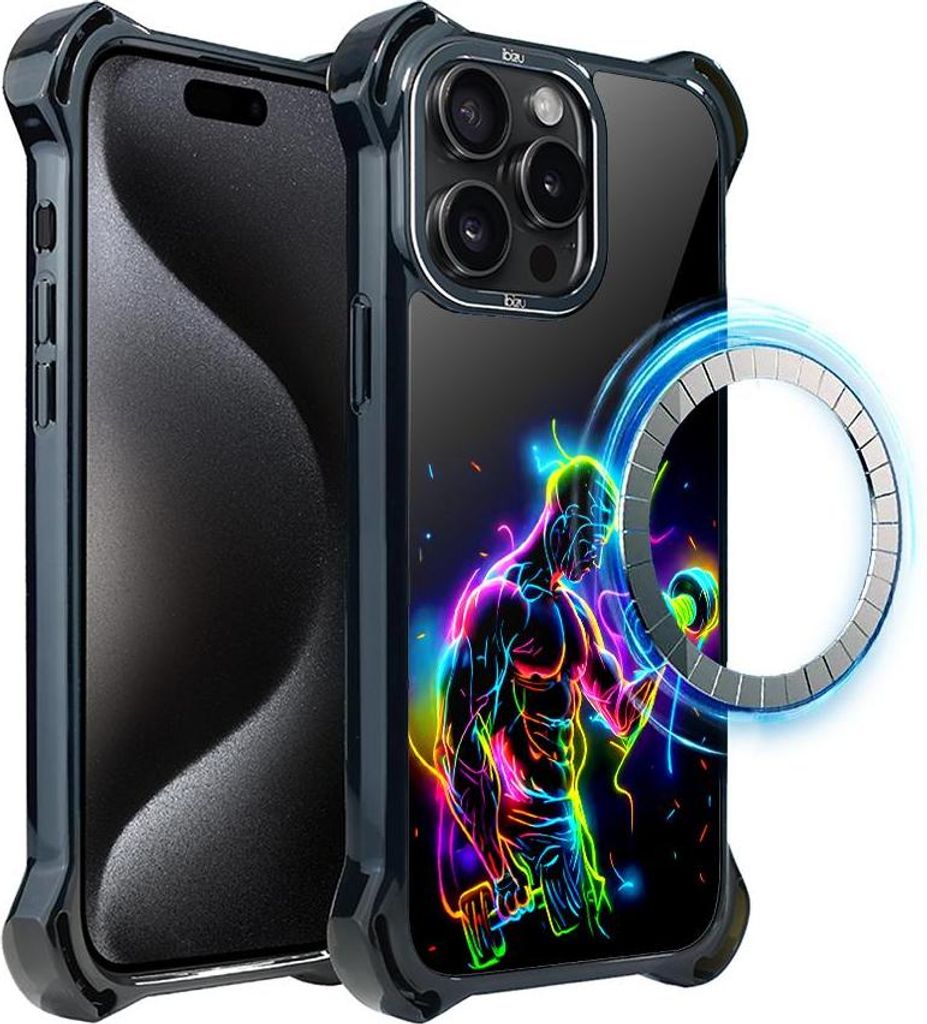 IBIZU Etui für iPhone 15 Pro Max DropGuard Ultra mit MagSafe, #ElectroMove, Es ist Kraft