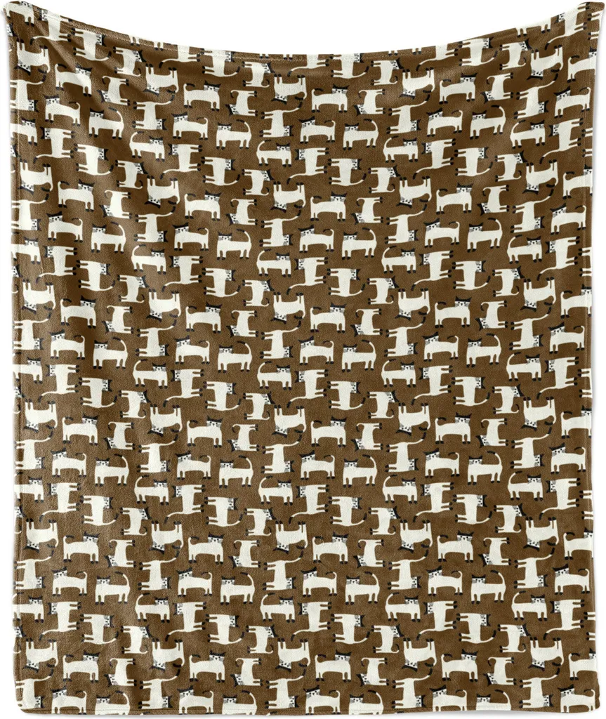 Coperta Lavabile Gatti ABAKUHAUS 175x230 cm | Pile Dolce e Caldo