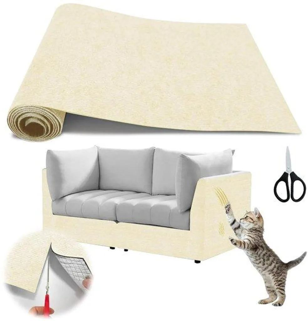 Protection de meuble pour chat 40 x 200 cm - Tapis mural auto-adhésif