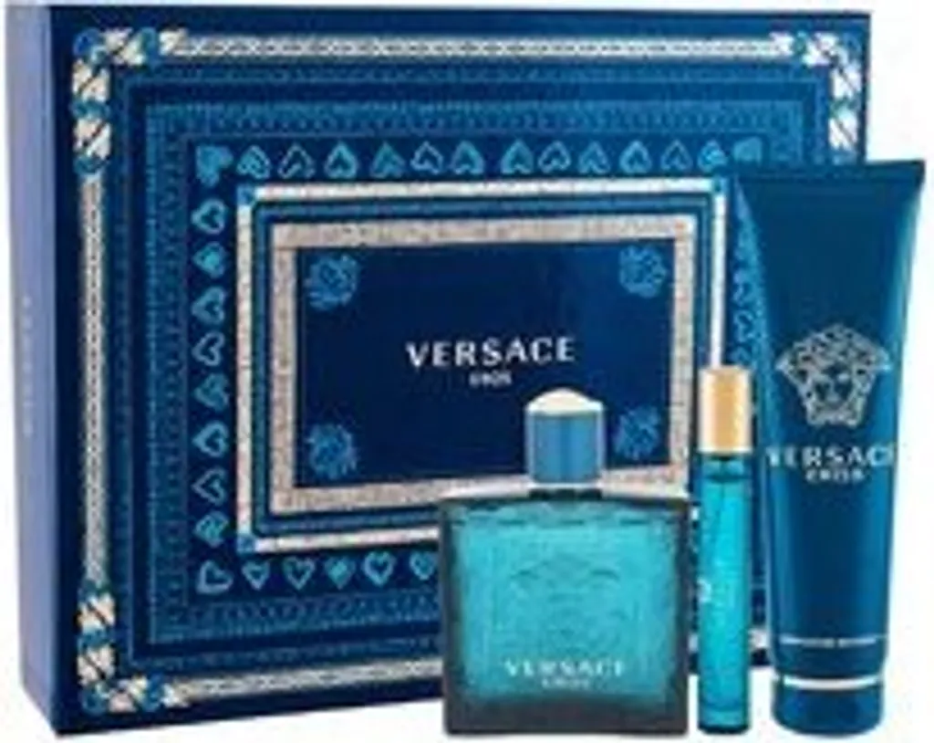 Parfum Homme Longue Tenue Versace Eros Coffret avec Gel et Miniature