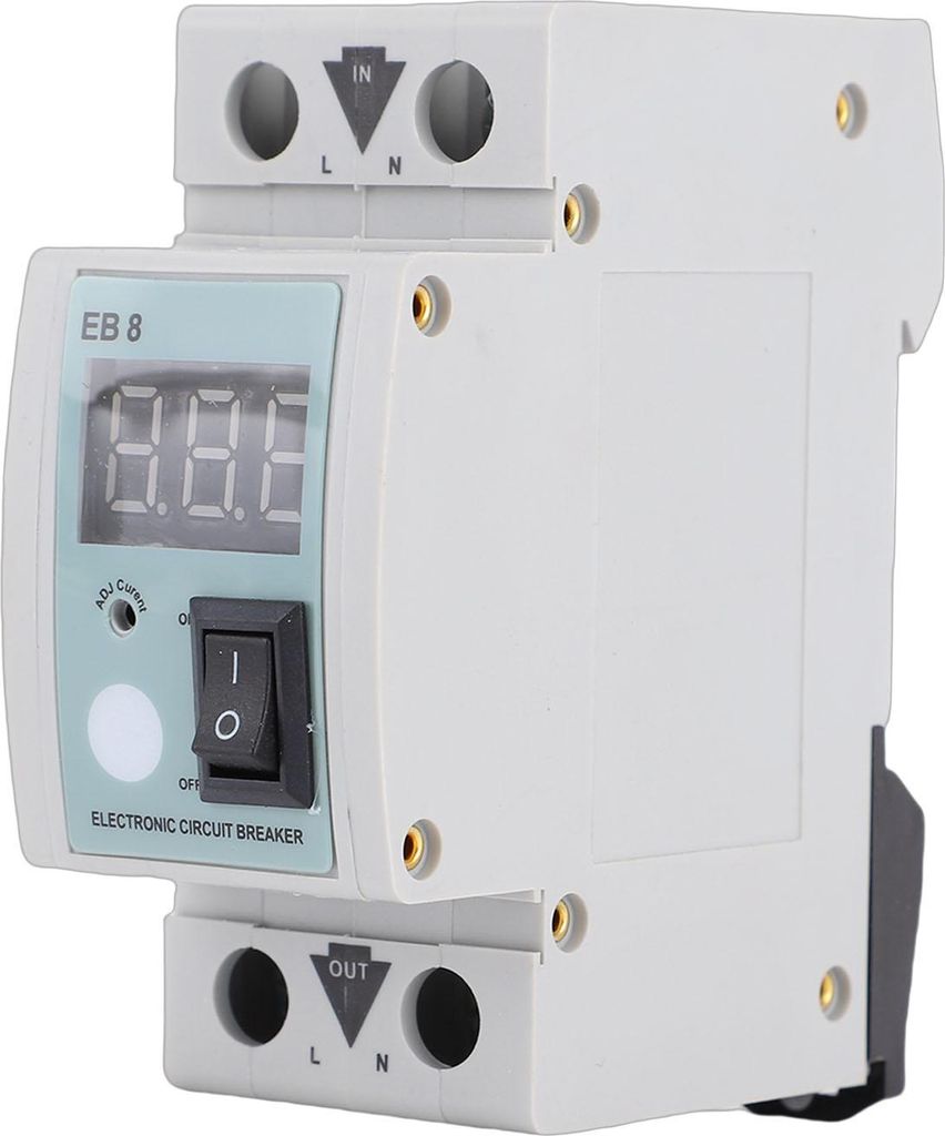 Elektronischer Schutzschalter 40A Einstellbarer Strombegrenzer mit LED-Anzeige Präzise Steuerung Smart Limit Switch DIN Rail Mount