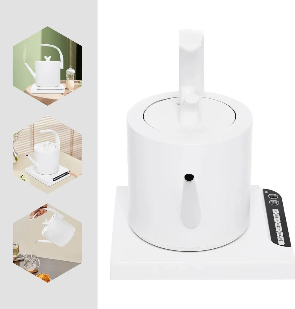 Bollitore Elettrico Bianco 1000W - Ideale per Famiglie e Tisane