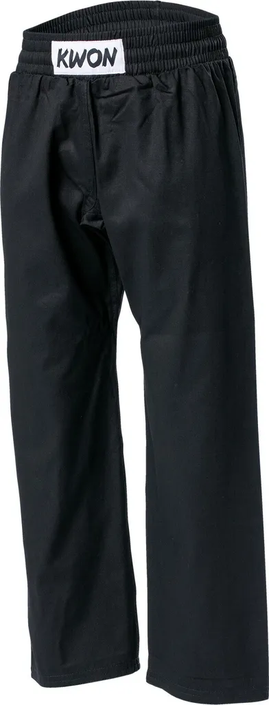 Pantalon de boxe pieds-poings noir 180 stretch avec large ceinture
