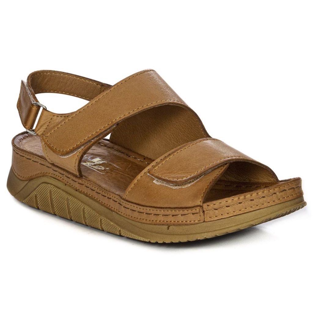 Schuhe aus Naturleder, Rot, mit einfach zu handhabendem Klettverschluss, Produktcode L449529001