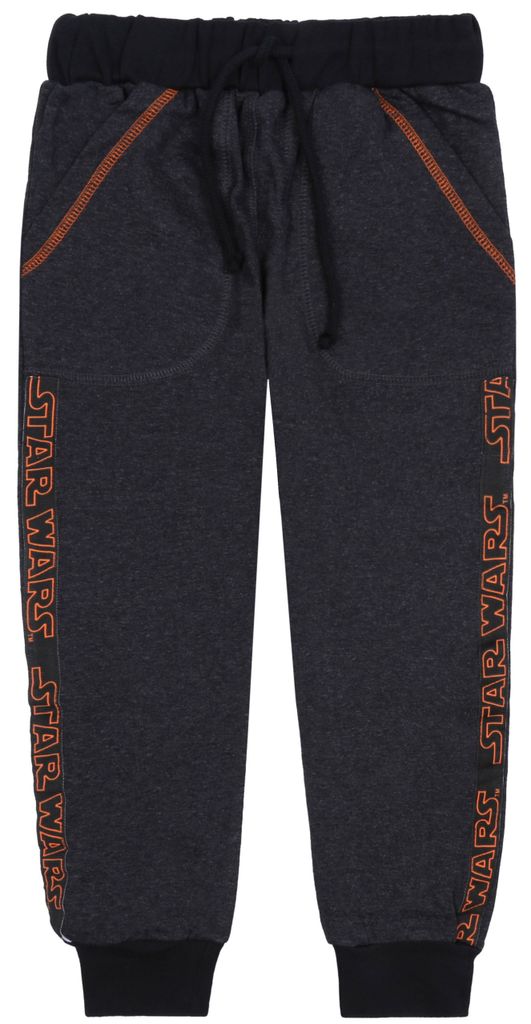 STAR WARS Disney Jogginghose für Jungen, grau, bequem, mit Bündchen 140