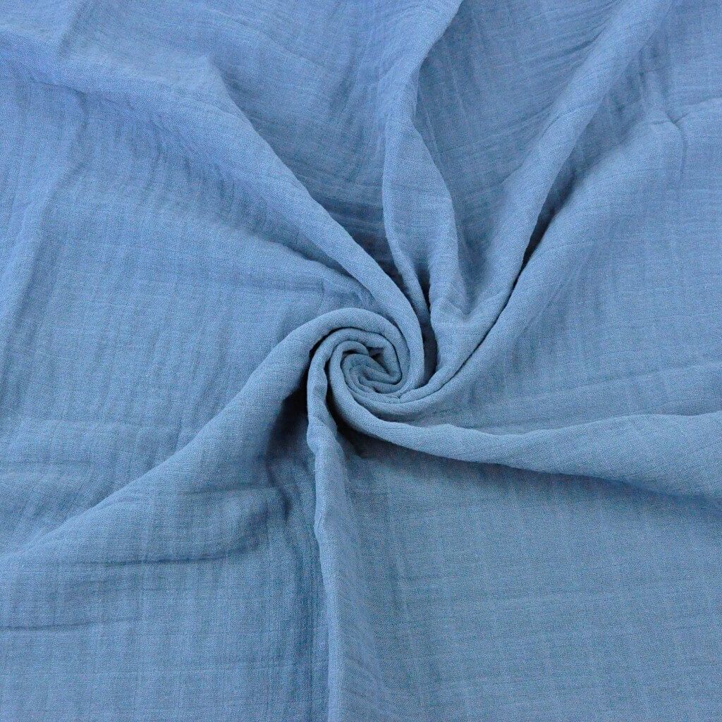 Baumwoll-Musselin Jeansoptik