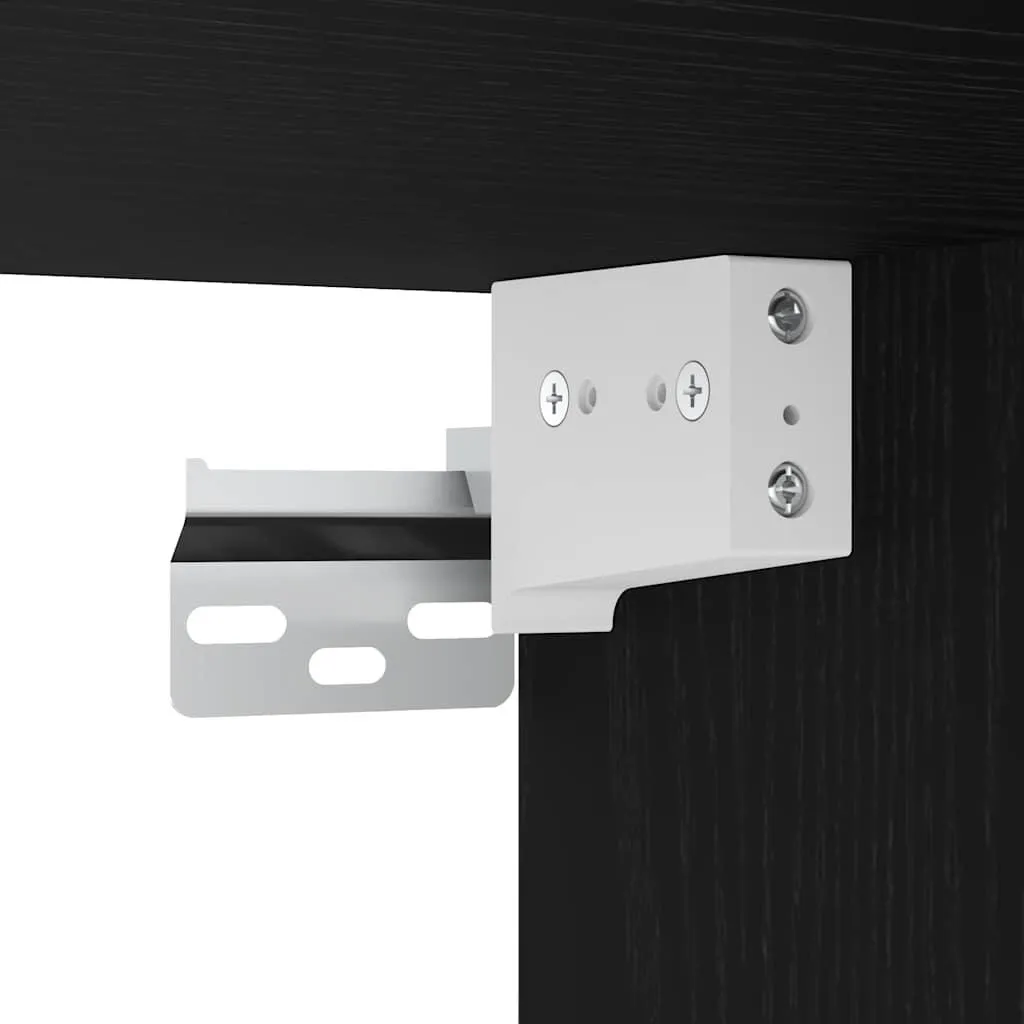 vidaXL Mobile a Parete 60x31x60 cm Rovere Nero | Struttura Rinforzata - 8