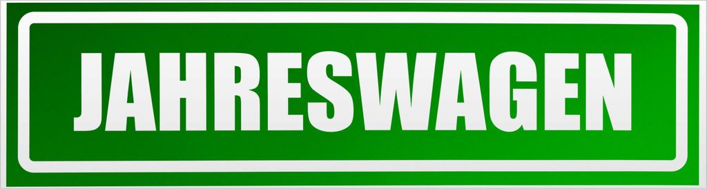 Kiwistar Jahreswagen invertiert Magnetschild Schild magnetisch - 60cm Grün - reflektierend - Magnetfolie für Auto PKW Kfz