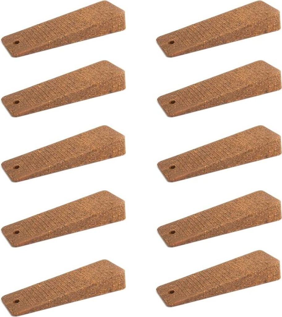 10x sossai Türkeile aus Hartgummi in Kork Türstopper Produktbild 