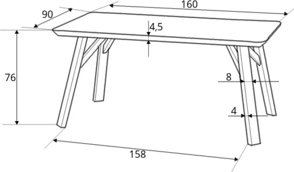 Petite Table Halifax gain de place pour cuisine et studio - Design bois