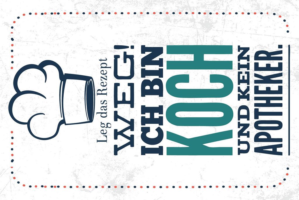 vianmo Blechschild 30x20 cm Leg Rezept weg ich bin Koch kein Apotheker