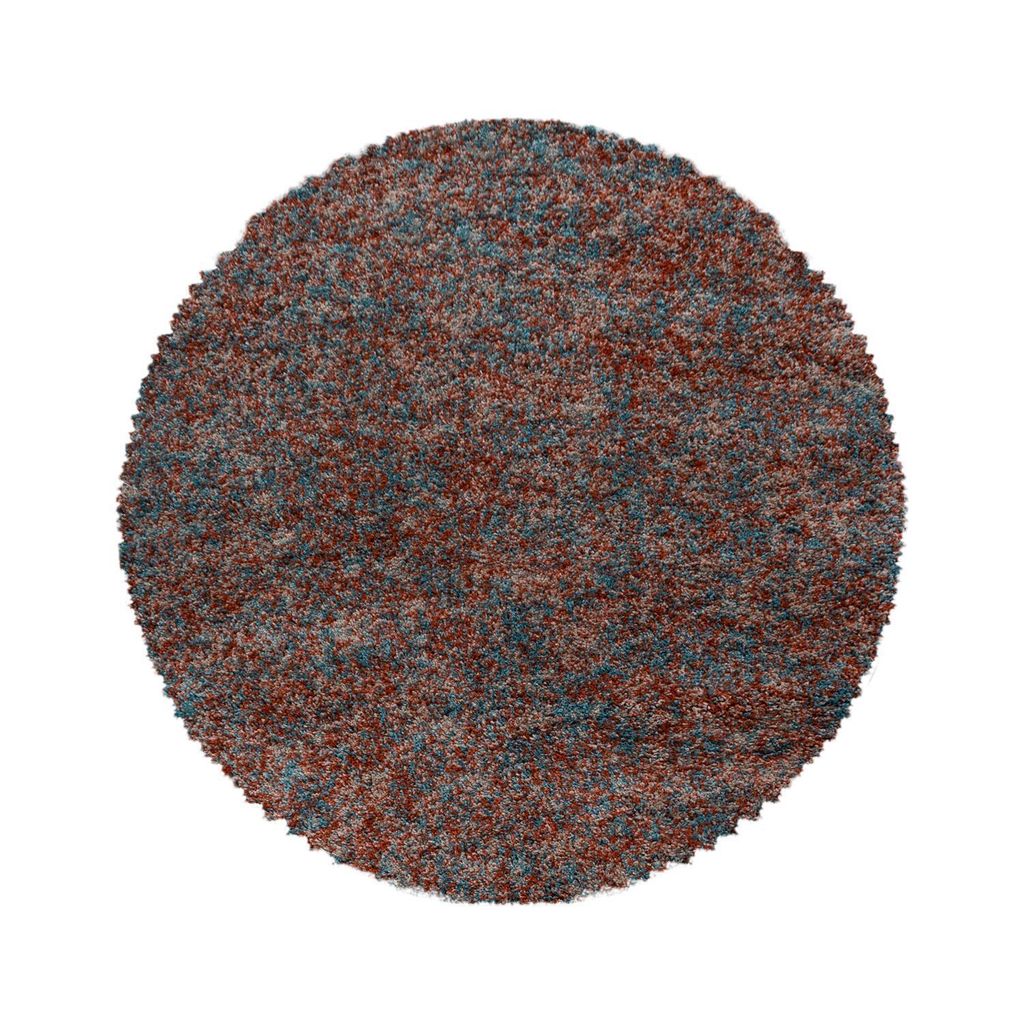 Hochflor Teppich ENJOY Terrakotta 80 cm Rund