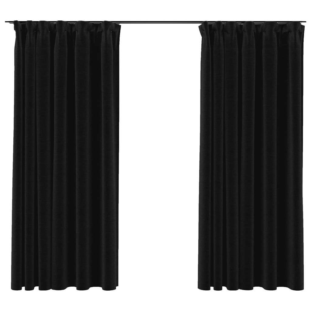 "SALE 2026"Verdunkelungsvorhänge - Sonnenschutz - schwere Qualität - mit Haken Leinenoptik 2er-set - multifunktional& Moderne - 140x175 cm - Gard...