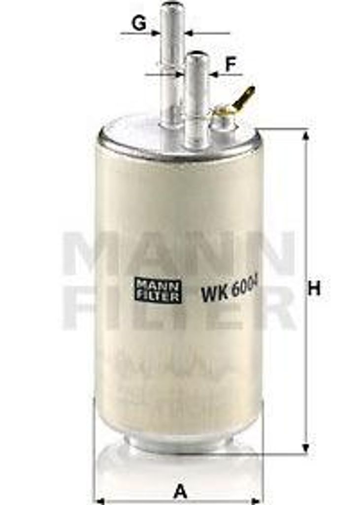 MANN-FILTER WK 6004 Kraftstofffilter OE 30792046 kompatibel mit V70, V60, S80, S60