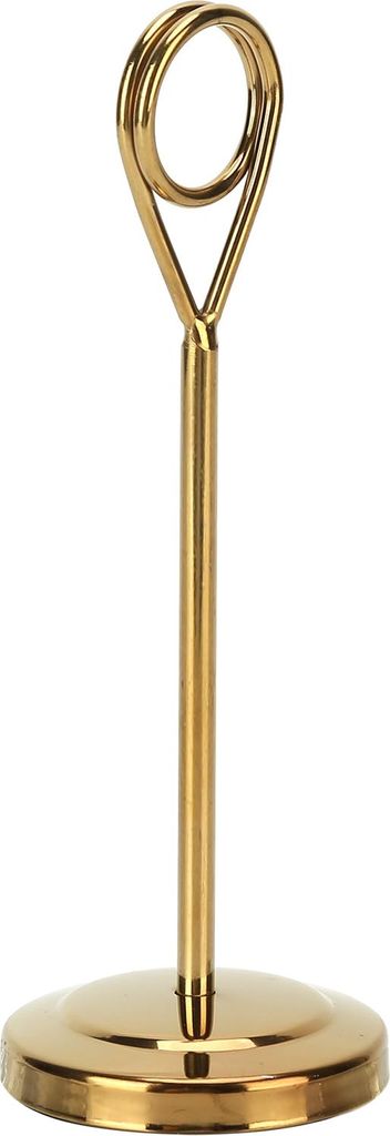 Tischnummer Halter Edelstahl langlebig verblassen resistent leichtes Bild Clip für Hotel Restaurant15,5cm Gold